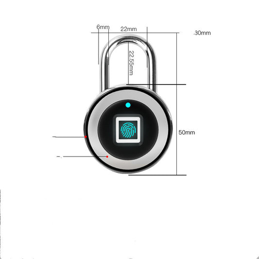 Fingerprint Padlock — Silver