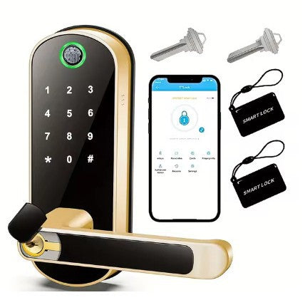 Zinc Alloy Fingerprint Door Lock — Left/Right Handle