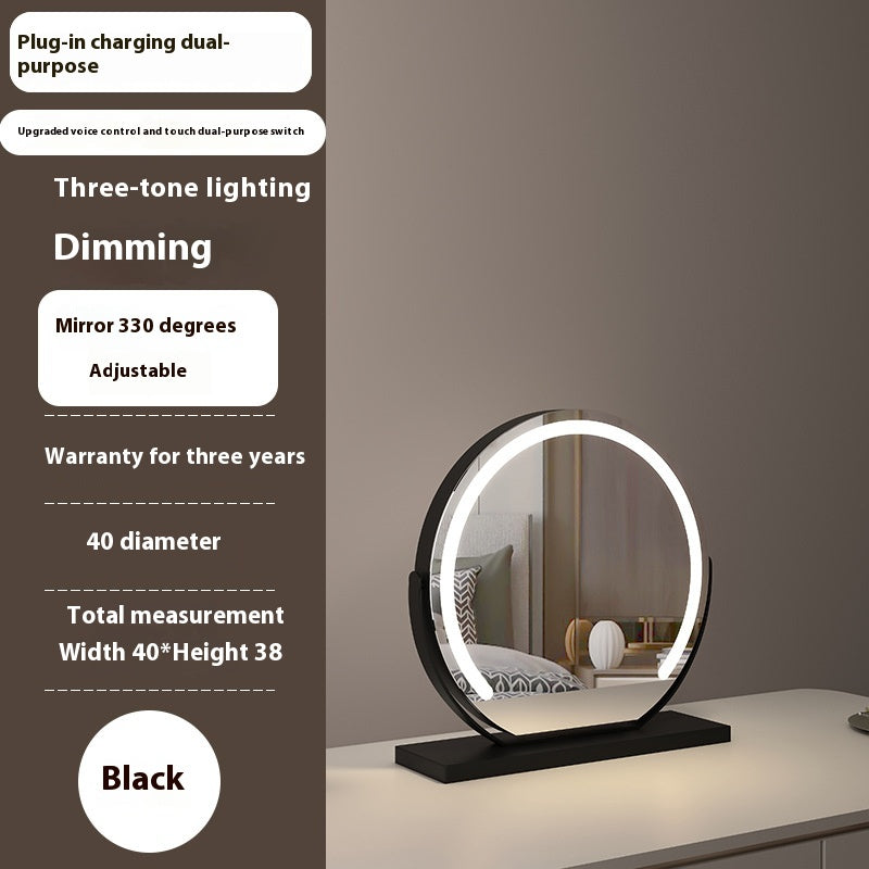 Touch-Control LED Makeup Mirror