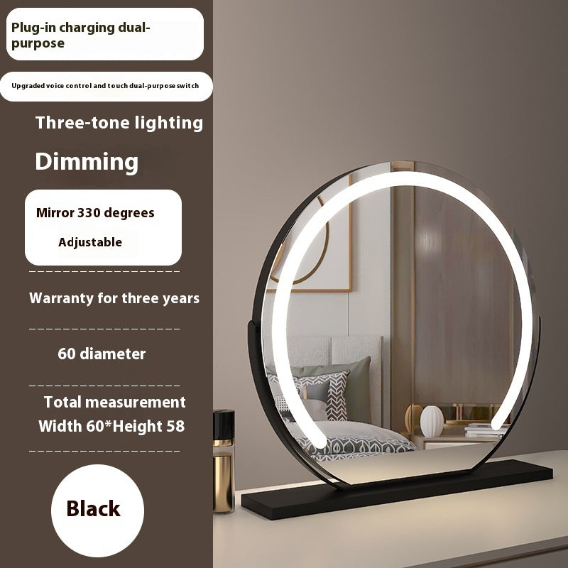 Touch-Control LED Makeup Mirror