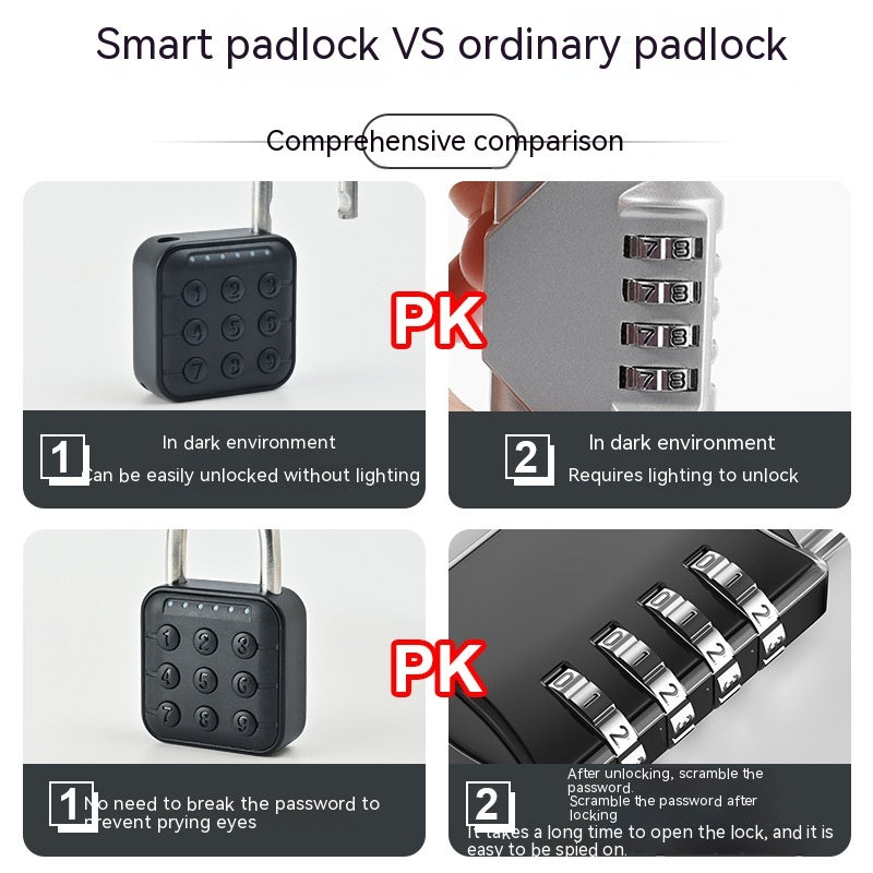 Fingerprint padlock waterproof smart lock with app control