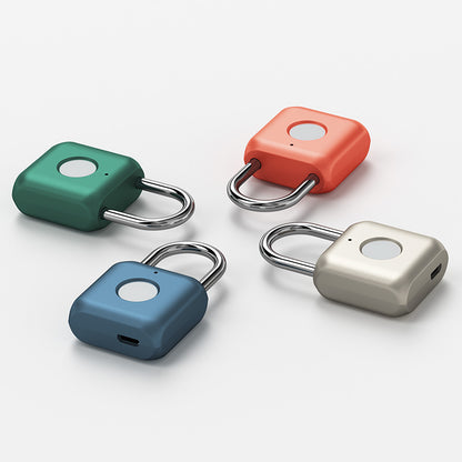 Compact Fingerprint Padlock — 360° Scanning