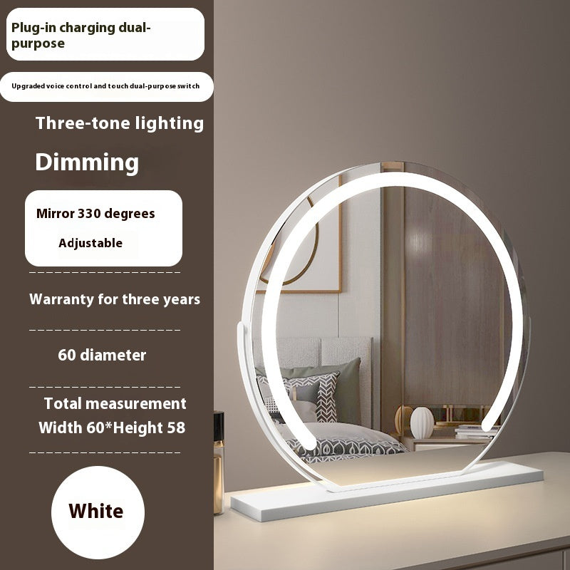 Touch-Control LED Makeup Mirror