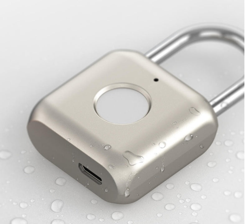 Compact Fingerprint Padlock — 360° Scanning