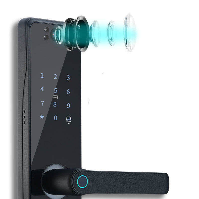 Surveillance camera door lock with mobile video monitoring system