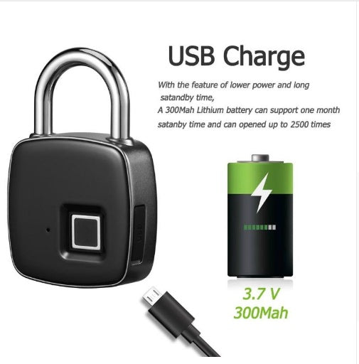 Outdoor Waterproof Fingerprint Padlock