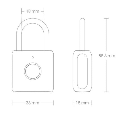 Compact Fingerprint Padlock — 360° Scanning