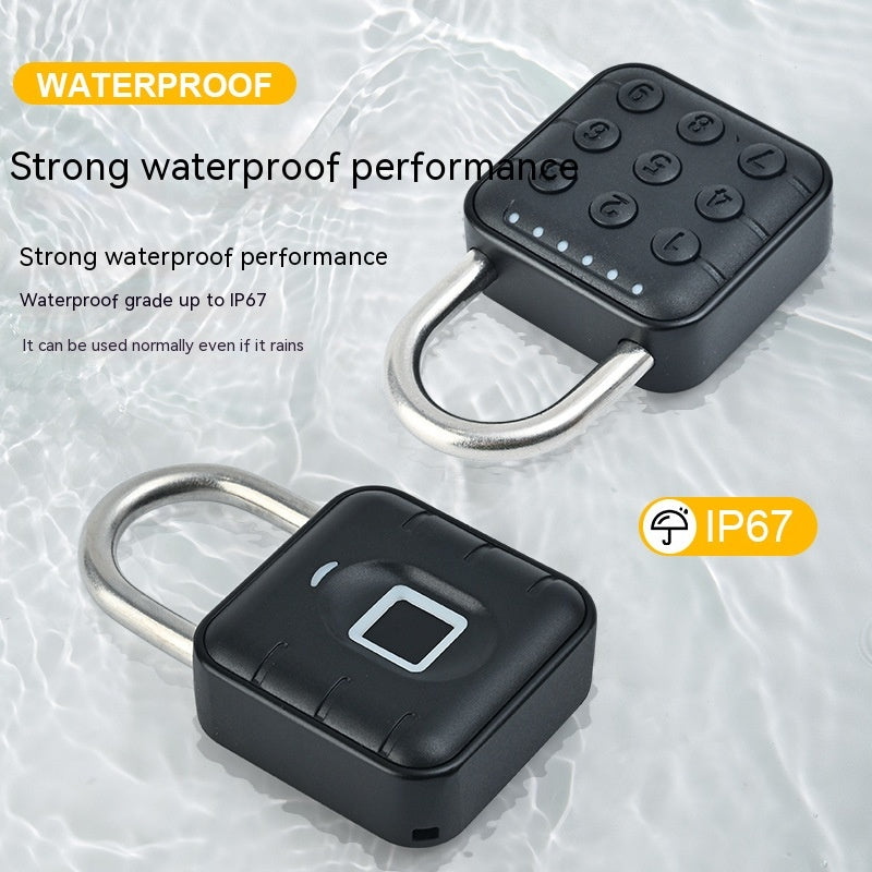 Fingerprint padlock for cabinet door and household use