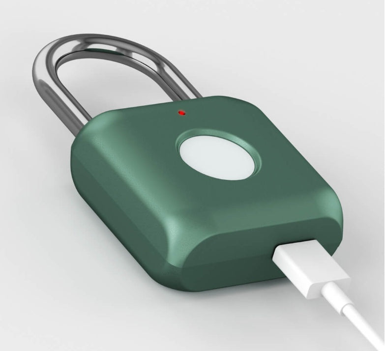 Compact Fingerprint Padlock — 360° Scanning
