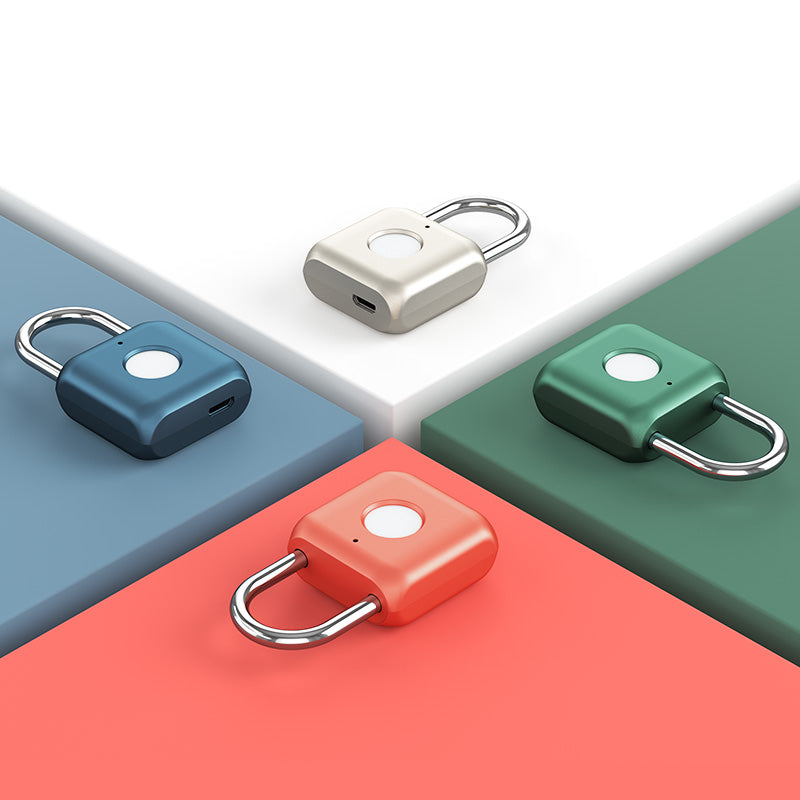 Compact Fingerprint Padlock — 360° Scanning
