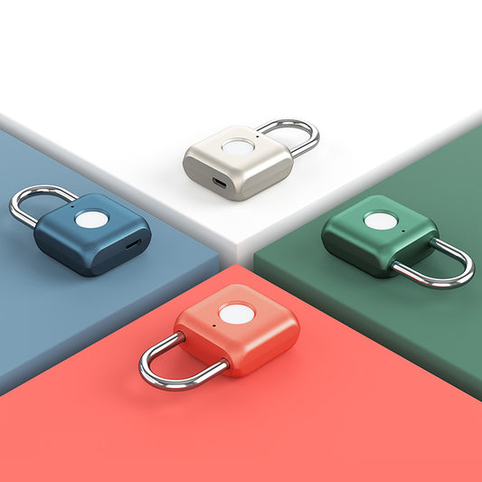 Compact Fingerprint Padlock — 360° Scanning