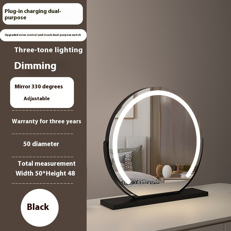 Touch-Control LED Makeup Mirror