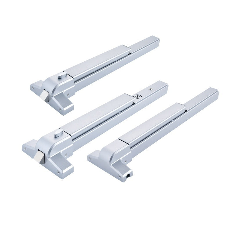 Durable stainless steel fireproof door lock installed on door