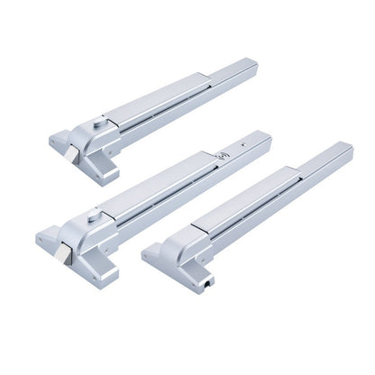 Durable stainless steel fireproof door lock installed on door