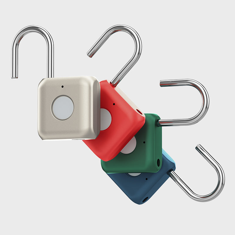 Compact Fingerprint Padlock — 360° Scanning
