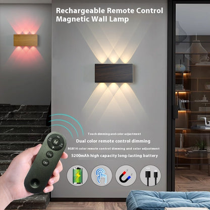 Led Charging Magnetic Suction Wall Lamp Touch Dimming With Remote Control