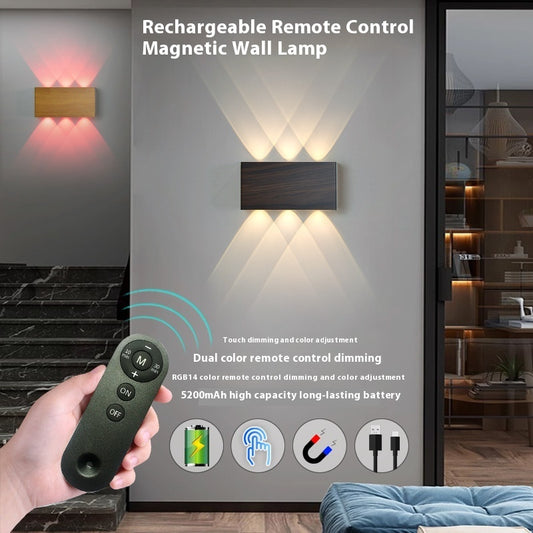 Led Charging Magnetic Suction Wall Lamp Touch Dimming With Remote Control
