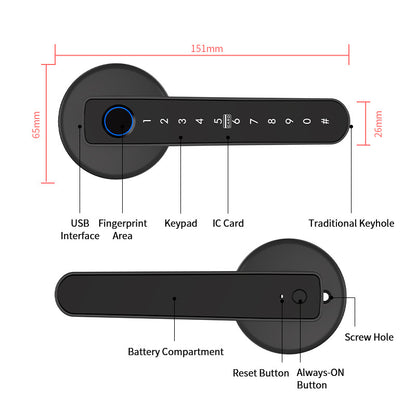 Bluetooth Smart Fingerprint Door Lock