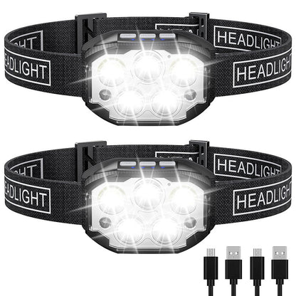 COB LED Red Light Warning USB Smart Charging