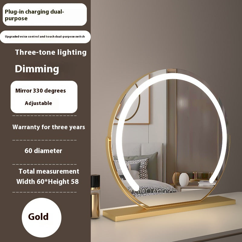 Touch-Control LED Makeup Mirror