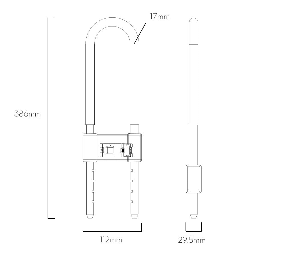 Fingerprint Bike U-Lock — Waterproof