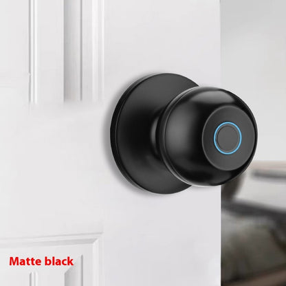 Round Ball Fingerprint Door Lock — With Backup Key