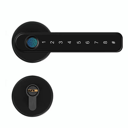 Fingerprint door lock with combination keypad access system