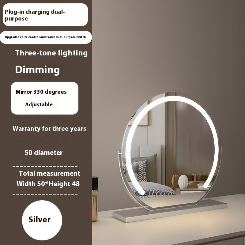 Touch-Control LED Makeup Mirror