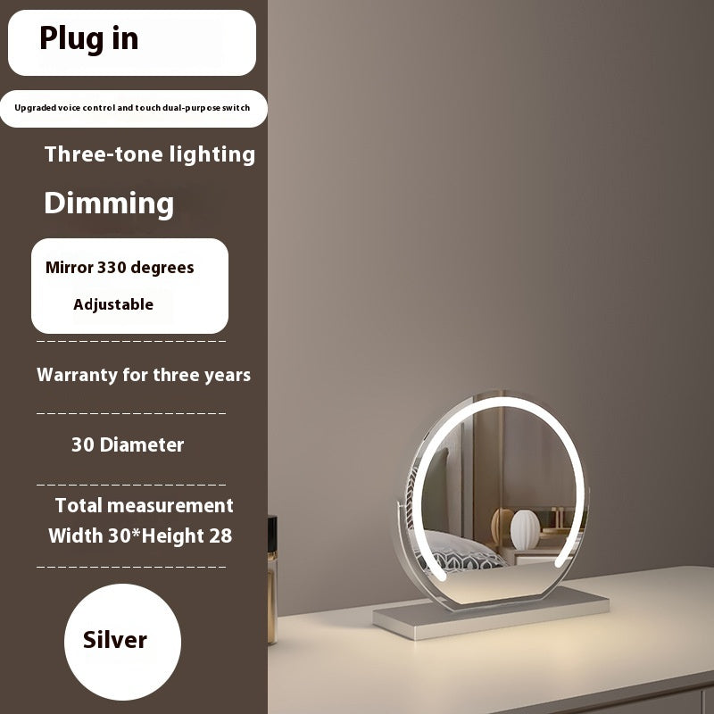 Touch-Control LED Makeup Mirror