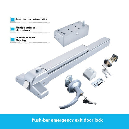 Fireproof door lock stainless steel push safety lock system