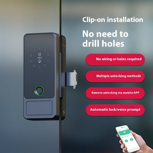 Smart Glass Door Fingerprint Lock