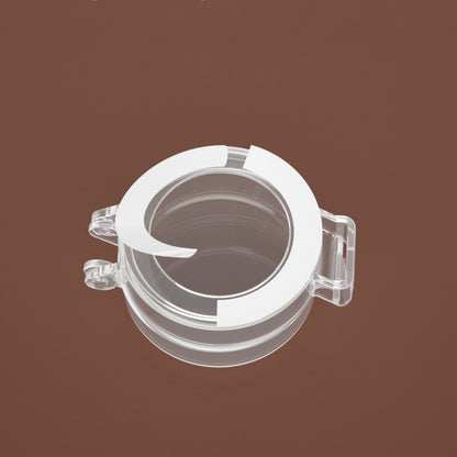 Transparent protective cover for electronic door lock with a hidden switch feature.