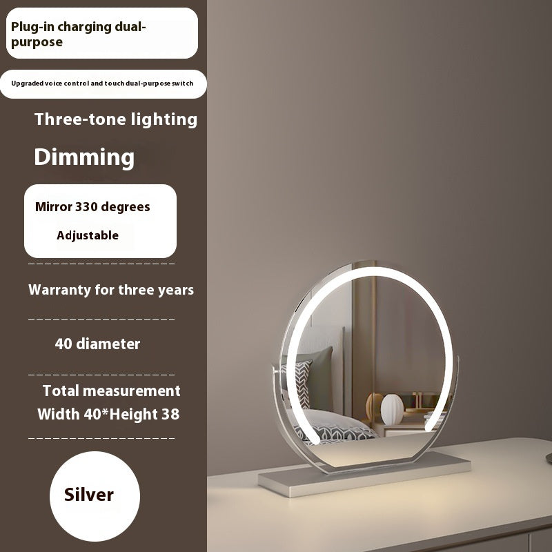 Touch-Control LED Makeup Mirror