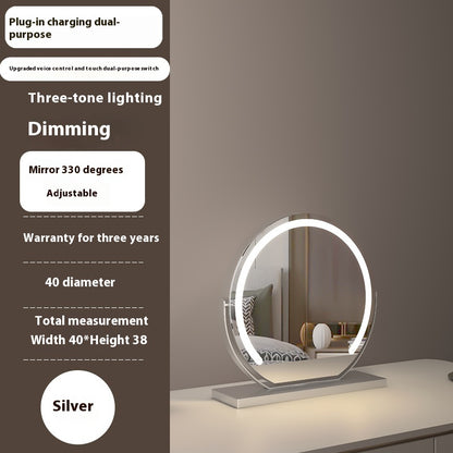 Touch-Control LED Makeup Mirror