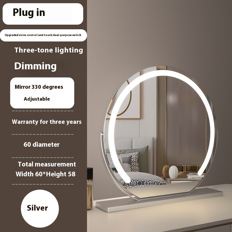 Touch-Control LED Makeup Mirror