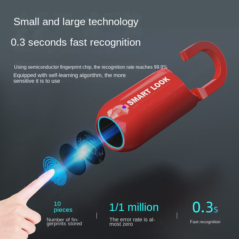 USB Rechargeable Fingerprint Padlock