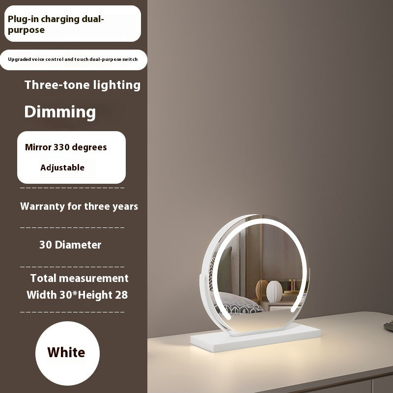 Touch-Control LED Makeup Mirror